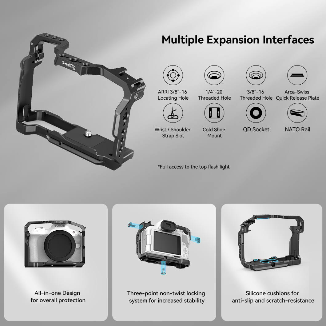  SmallRig Camera Foldable L-Bracket for Canon R8, L-Shape Mount  Plate for EOS R8 and RP, Foldable Side Plate for Arca-Swiss, Quick Switch  Between Horizontal and Vertical Shooting - 4211 