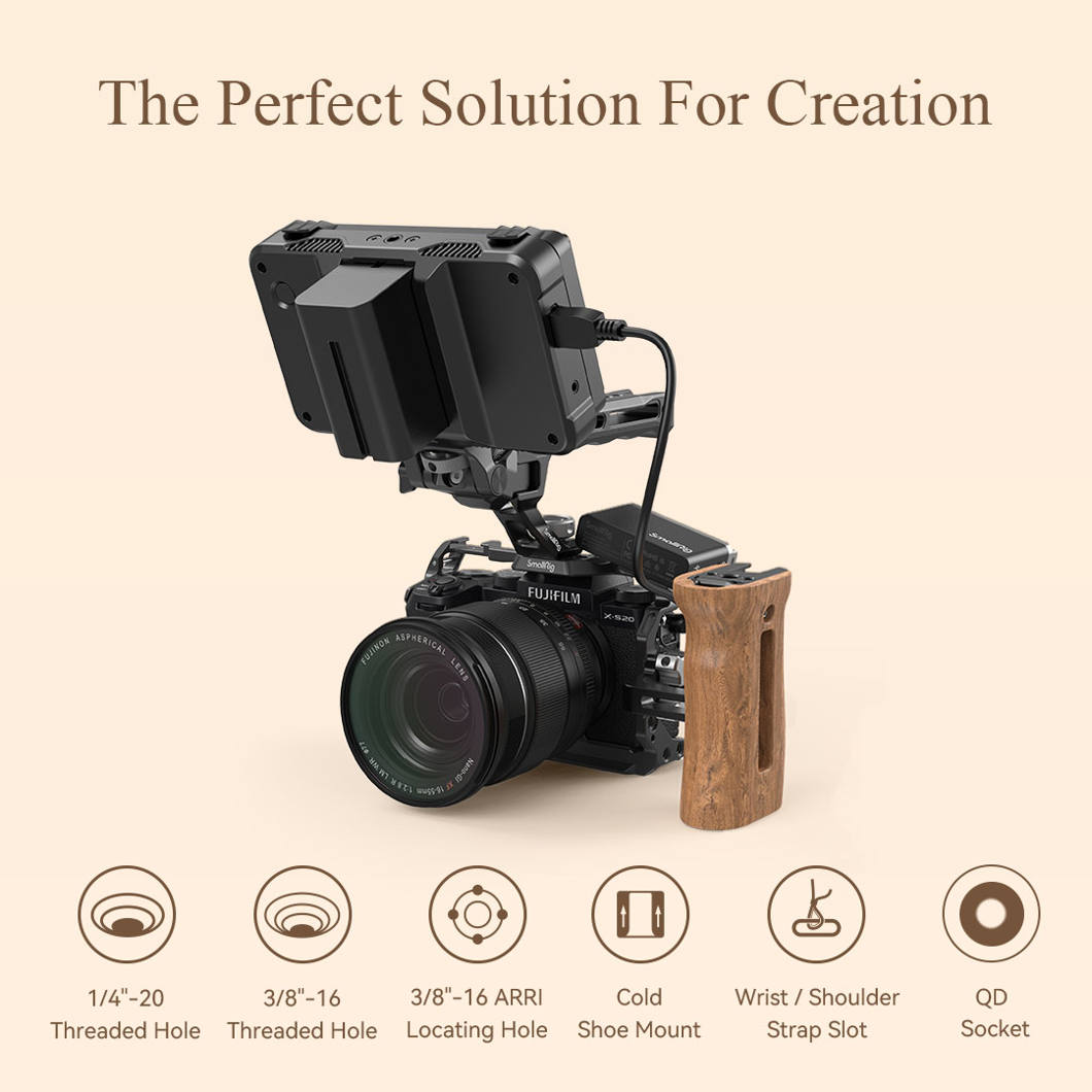 For FUJIFILM XS20 Camera Horizontal Vertical Shooting L-shaped Quick Mount  Plate