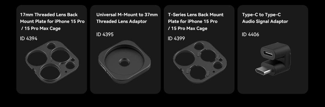SmallRig 17mm / 37mm Threaded Lens Adapter Ring for iPhone 15 Pro