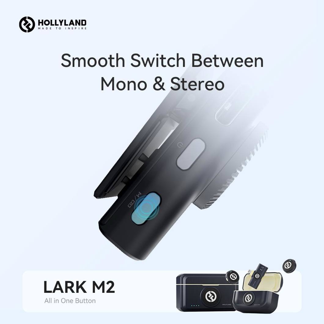 Hollyland Lark M2 with Lighting Plug (Duo,Shine Charcoal)