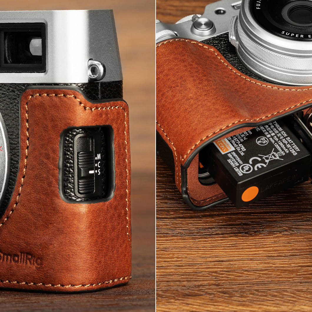SmallRig 4699 Leather Half Case Kit for FUJIFILM X100VI (Brown)