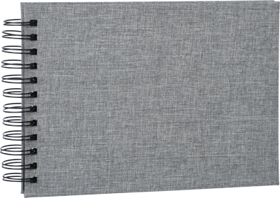 Base Line Canvas Wire-O 23x17 Grey w. black sheets 