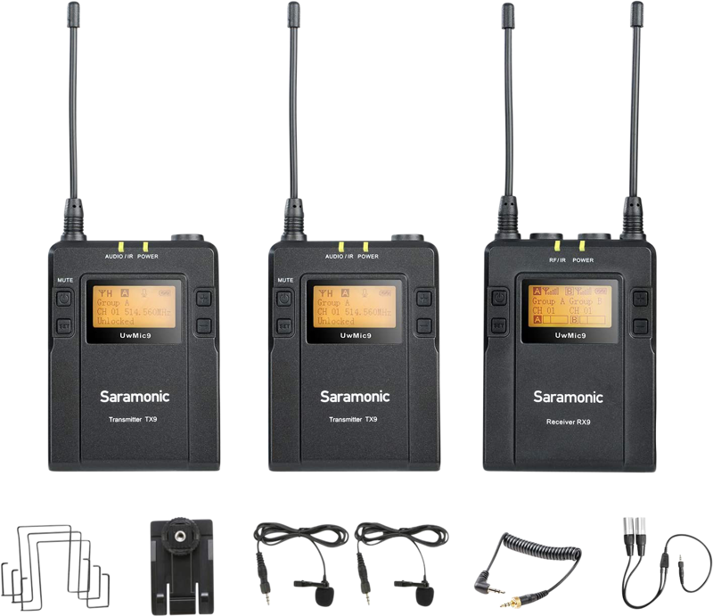 Wireless Clip On Saramonic UWMIC9 (2 Transmitter + 1 Receiver)