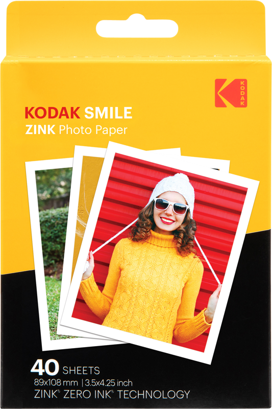 Papier Kodak Zink 20 photos 3X4 (Smile Camera)