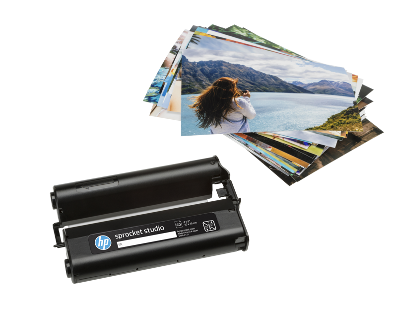 HP Sprocket Studio Plus 4x6 Photo Paper and Cartridges (Includes