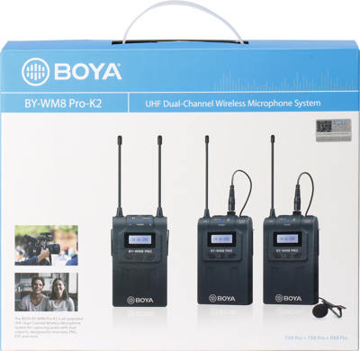 BY-WM8 PRO-K2 / UHF Wireless Microphone / 2 TX+1 RX 