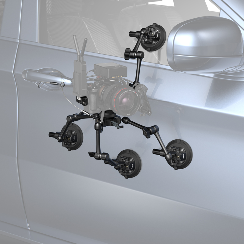 thumbnail image 2 of Suction Cup Car Camera Mount Kit With 59" Extendable Pole - 360° Adjustable For Insta360 & GoPro 2 of 10