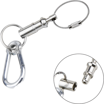KS-702 *Quick Release Safetypin With Key Chain & Spring Hook 