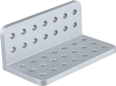 KS-3139L Midi L-Cheese-Plate 3.1"(8cm)X 3.9"(10cm) w/ 3/8" & 1/4" Hole 