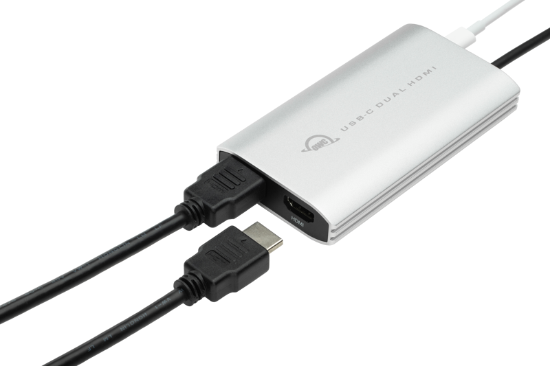 OWC Adaptateur d'écran USB-C double HDMI 4K avec DisplayLink - pour Mac  Apple Silicon M1 et M2 ou autres Mac ou PC équipés d'un port USB-C ou