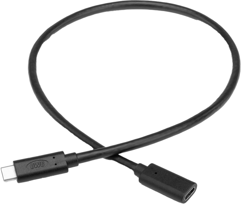 OWC Cable USB C Extension Black Color USB 3 2 10Gb s 0 5 Meter