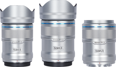Sniper Lens APS-C AF Kit 23, 33 & 56mm F1.2 X-Mount Silver