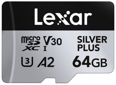 microSDXC Silver Plus 1066x UHS-I/U3/A2/4K R205/W100 (V30) 64GB 