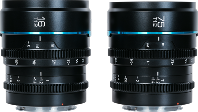 Cine Lens Nightwalker S35 Kit 16 & 75mm T1.2 E-Mount Black 