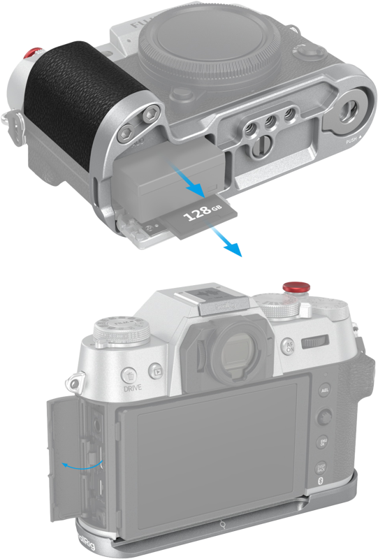 Impugnatura SMALLRIG A L Per Fujifilm X-T50, In Silicone Ergonomico Con Piastra Arca E Tappo Hot Shoe