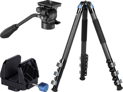 Tripod Kit with Fluid Head & Gun Clamp 