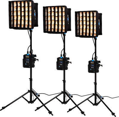 PavoSlim 60B LED Panel  3-Light Kit With Stand