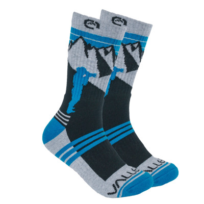 Merino Wool Crew Sock - Mtn Blue (size 36-40) 