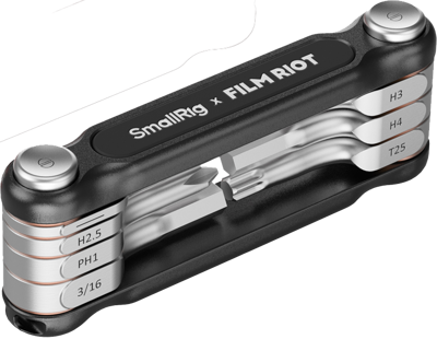 4374 x FILM RIOT 7-in-1 Folding Wrench Set with Multiple Angle Positioning Black 