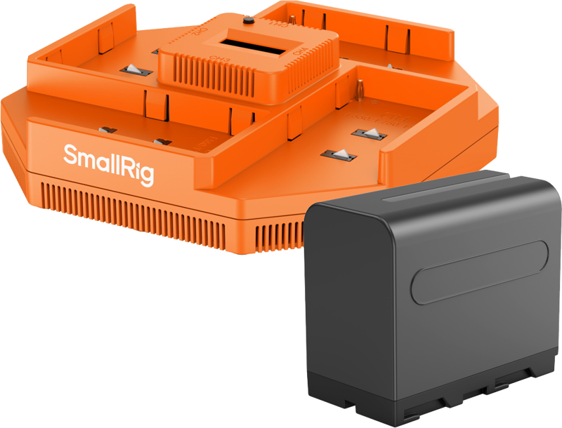 SmallRig  4834 NP-F970 4-Channel Camera Battery Charger & 4-Battery Kit - Incarcator cu patru canale pt seria de acumulatori  NP-F970 , NP-F550 plus 4 baterii incluse   NP-F970 , NP-F550, np-f550, f550, f750, f970 [17]