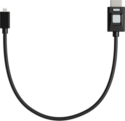 4kP60 Locking HDR Micro to Full HDMI 30cm High Speed Cable