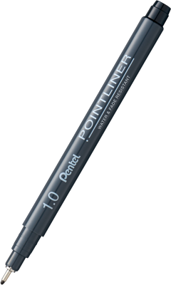 S20P-10A Pointliner Fineliner 1,0mm Black 