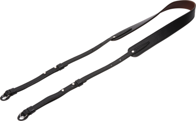 | ACAM-284 | Three-length Adjust. Italian Leather Strap (w/Ring/Eyelets) Black 