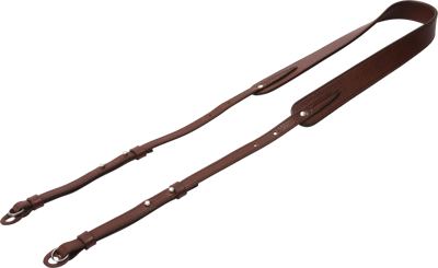 | ACAM-284 | Three-length Adjust. Italian Leather Strap (w/Ring/Eyelets) Dark Brown 