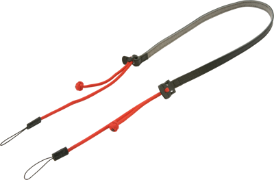 | ACAM-P12 | Flynn Camera Paracord Strap w/adjust lengths in Leather (w/Loop) Red 