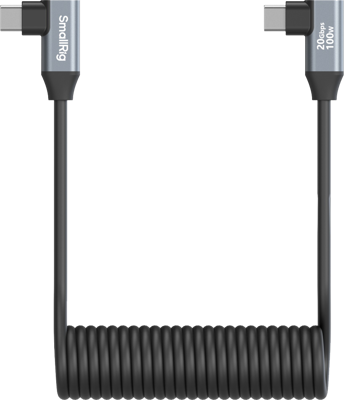 4793 USB-C Angled to USB-C Angled Coiled Data Cable  