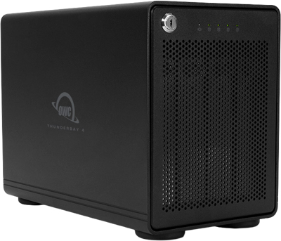 Enterprise (4x24TB) ThunderBay 4 RAID, 2x TB3, Softraid, RAID 0/1/4/5/10. 96TB