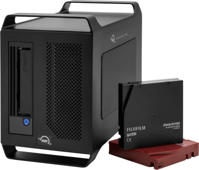 Mercury Pro LTO-8 w/Tape, Cleaner, 4TB SSD, Canister SW from Hedge.