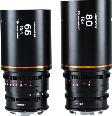 Nanomorph S35 Prime 2-Lens Bundle  (65mm,80mm) (Amber) - L Mount  