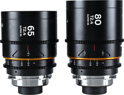 Nanomorph S35 Prime 2-Lens Bundle  (65mm,80mm) (Amber) - Arri PL/Canon EF  