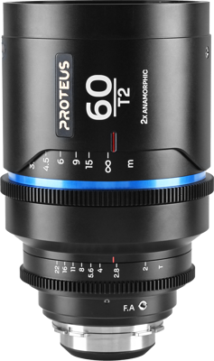 Proteus 2X Anamorphic 60mm T2 - Blue - Arri PL/Canon EF