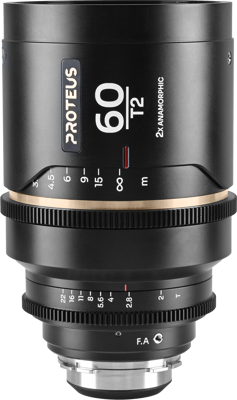 Proteus 2X Anamorphic 60mm T2 - Amber - Arri PL/Canon EF