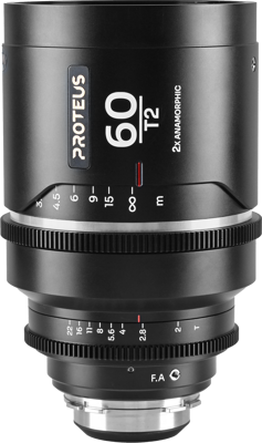 Proteus 2X Anamorphic 60mm T2 - Silver - Arri PL/Canon EF