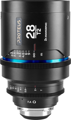 Proteus 2X Anamorphic 28mm T2 - Blue - Arri PL/Canon EF 