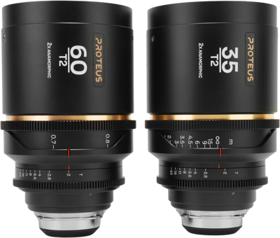 Proteus 2X Anamorphic 2-Lens Bundle Set A (35mm, 60mm) - Amber - Arri PL/Canon EF 