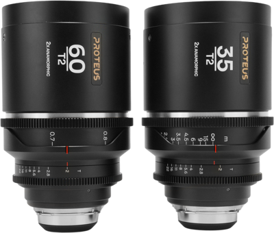 Proteus 2X Anamorphic 2-Lens Bundle Set A (35mm, 60mm) - Silver - Arri PL/Canon EF 