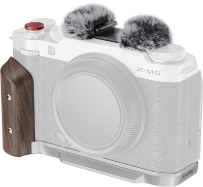 5261 L-Shape Mount Plate with Wooden Handle for FUJIFILM X-M5 Sliver