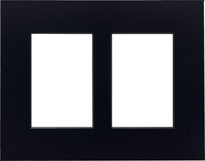 Passepartout Black w. black core 24x30 Collage 2 images