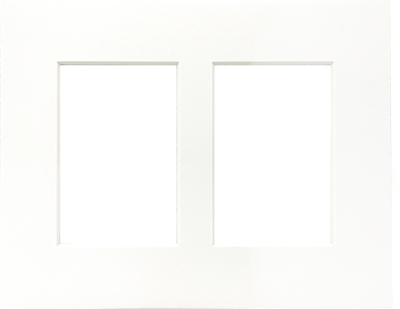 Passepartout White w. white core 24x30 Collage 2 images