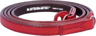 I ACAM-280LA I Leather camera strap (Long), Red