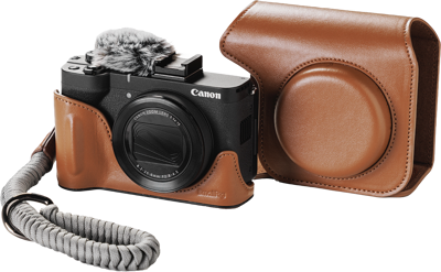 5385 Leather Case Kit for Canon PowerShot V1 Brown