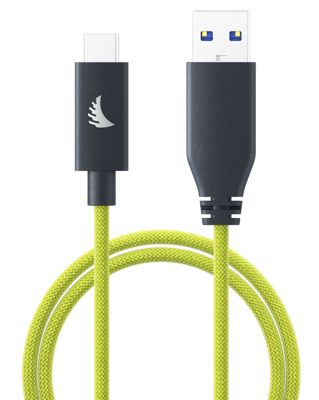 Cable I USB-A to C 3.2 I Solid Flex Cable I Lime I 32 cm