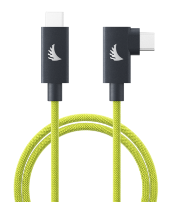 Cable I USB-C 4.0 I Solid Flex Cable Right-Angle I Lime I 2 m