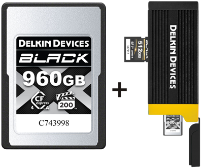 CFexpress 4.0 BLACK | Type A | VGP200, R1830/W1740 I 960GB including cardreader