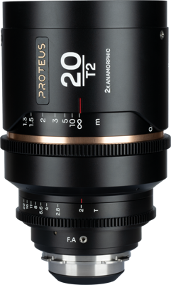 Proteus 2X Anamorphic 20mm T2 -Amber - Arri PL/ Canon EF