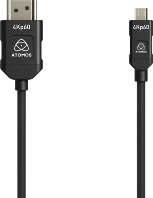 4K60p HDMI Silicon Cable – Mini HDMI to Full-HDMI 45cm